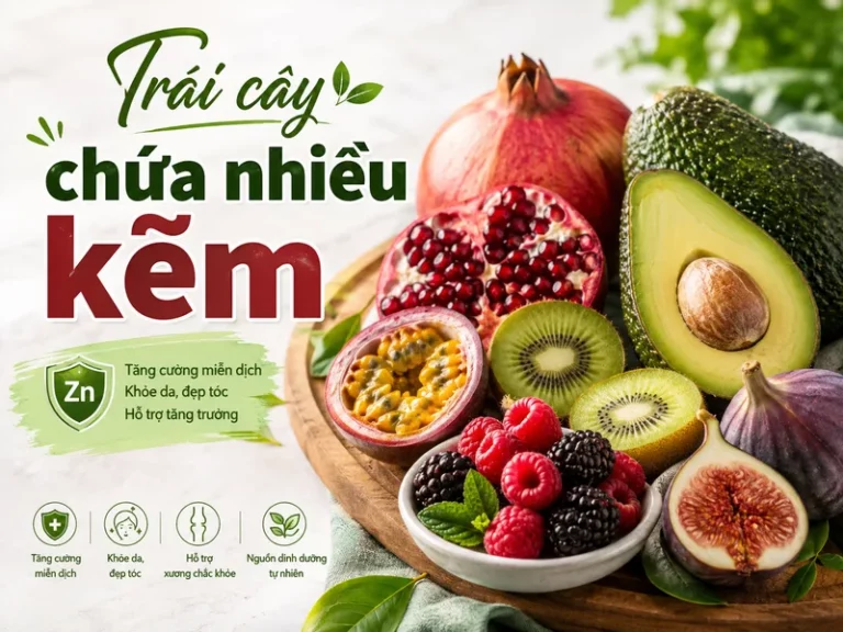 Trái cây chứa nhiều kẽm giúp bổ sung dưỡng chất hiệu quả